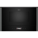 NL4WR21G1B Neff N70 Built-In 900W Microwave with Left Hand Hinged Door - Graphite Grey