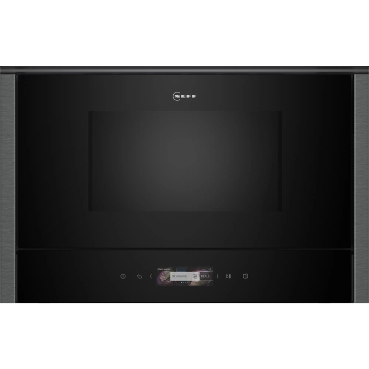 Neff N70 Built-In 900W Microwave with Left Hand Hinged Door - Graphite Grey