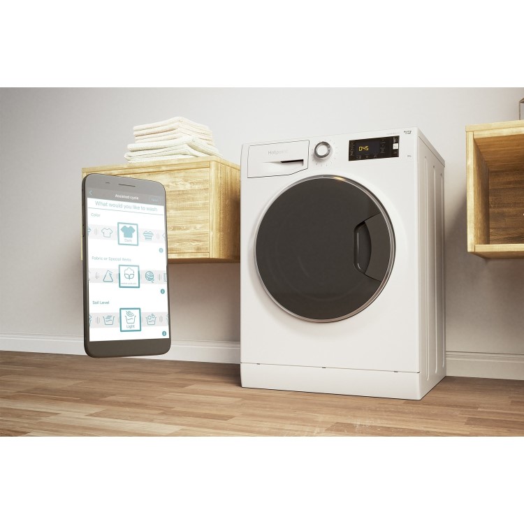 Refurbished Hotpoint NLLCD1044WDAWUKN Freestanding 10KG 1400 Spin Washing Machine White