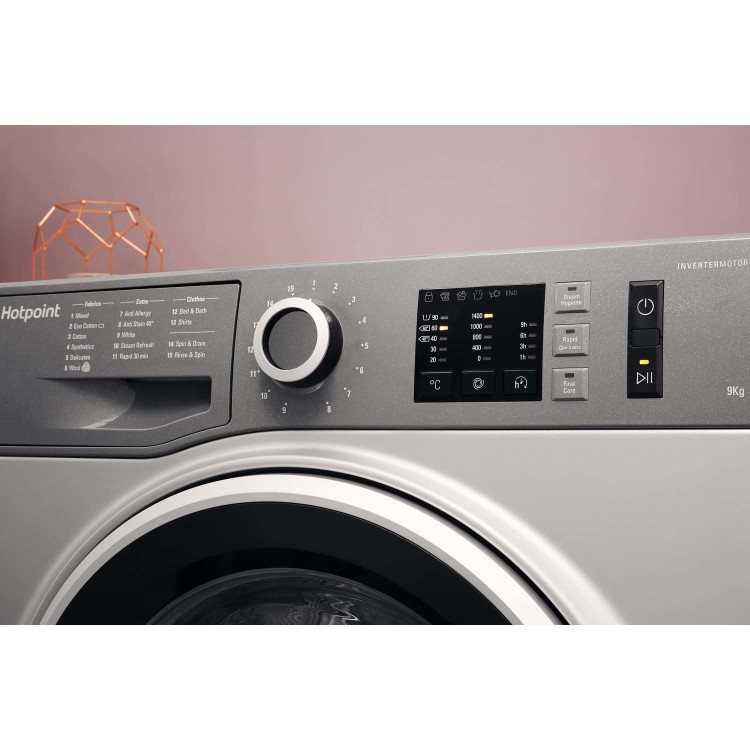 HOTPOINT NM10944GS 9kg 1400rpm Freestanding Washing Machine - Graphite