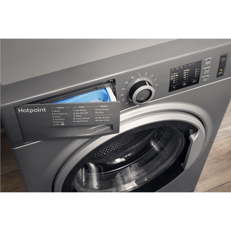 HOTPOINT NM10944GS 9kg 1400rpm Freestanding Washing Machine - Graphite