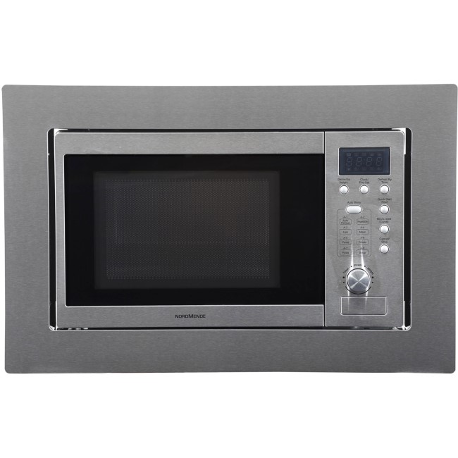 Nordmende NM825BIX 800W 20L Built-in Microwave And Grill With Building-in Kit - Stainless Steel