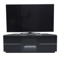 UK-CF New Milan Corner TV Unit for up to 75" TVs - Black