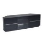 UK-CF New Milan Corner TV Unit for up to 75" TVs - Black