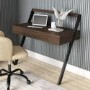 Brown Walnut Wall Mounted Desk with Drawer - Nico