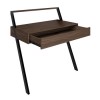Brown Walnut Wall Mounted Desk with Drawer - Nico