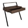 Brown Walnut Wall Mounted Desk with Drawer - Nico