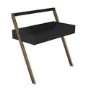 Black Wall Mounted Leaning Desk with Storage Drawer - Nico