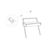 Black Wall Mounted Leaning Desk with Storage Drawer - Nico