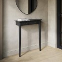NOA004 Extra Small & Narrow Black Console Table - 75cm - Noa