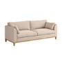 Beige Woven 3 Seater Scandi Sofa - Nola