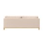 Beige Woven 3 Seater Scandi Sofa - Nola