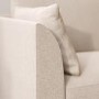 Beige Woven 3 Seater Scandi Sofa - Nola