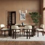Rectangular Walnut Dining Table - Seats 6 - 8 - Noor