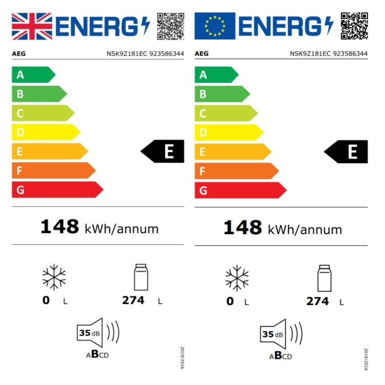 AEG 9000 Series 200 Litre In-column Integrated Fridge