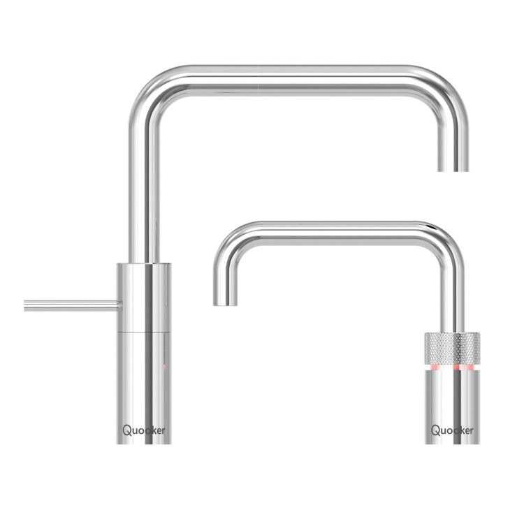 GRADE A1 - Quooker Nordic Instant Boiling Water Kitchen Tap - Chrome Square Spout