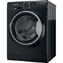 Refurbished Hotpoint NSWM1045CBSUKN Freestanding 10KG 1400 Spin Washing Machine Black