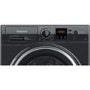 Refurbished Hotpoint NSWM1045CBSUKN Freestanding 10KG 1400 Spin Washing Machine Black