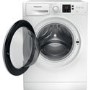 Refurbished Hotpoint NSWM1045CWUKN Freestanding 10KG 1400 Spin Washing Machine White