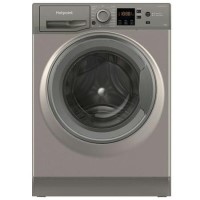 Refurbished Hotpoint AntiStain NSWM1046GGUK Freestanding 10KG 1400 Spin Washing Machine Graphite
