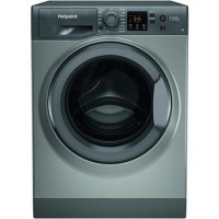 Refurbished Hotpoint NSWM742UGGUKN Freestanding 7KG 1400 Spin Washing Machine Graphite