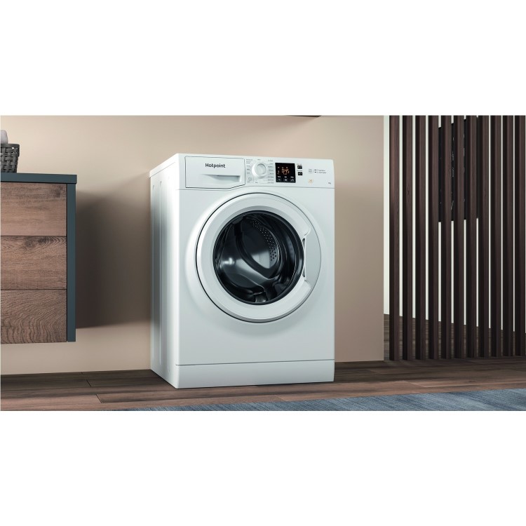 Refurbished Hotpoint NSWM742UWUKN Freestanding 7KG 1400 Spin Washing Machine White