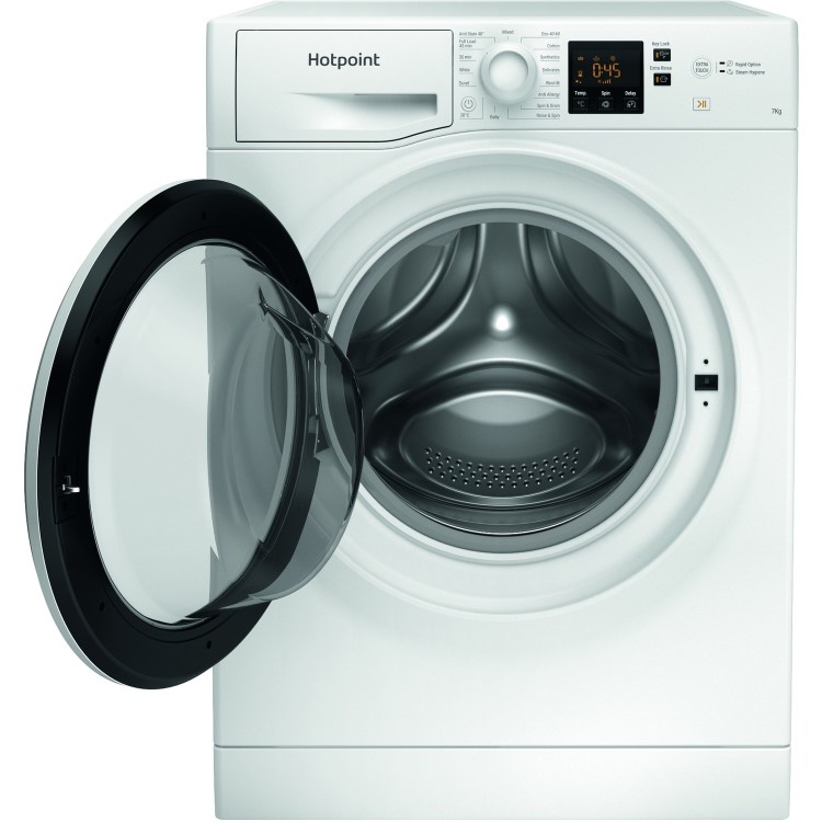 Refurbished Hotpoint NSWM742UWUKN Freestanding 7KG 1400 Spin Washing Machine White