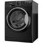 Refurbished Hotpoint NSWM843CBSUKN Freestanding 8KG 1400 Spin Washing Machine Black
