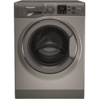 Refurbished Hotpoint NSWM843CGGUKN Freestanding 8KG 1400 Spin Washing Machine Graphite