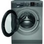 Refurbished Hotpoint NSWM843CGGUKN Freestanding 8KG 1400 Spin Washing Machine - Graphite