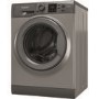 Refurbished Hotpoint NSWM843CGGUKN Freestanding 8KG 1400 Spin Washing Machine Graphite