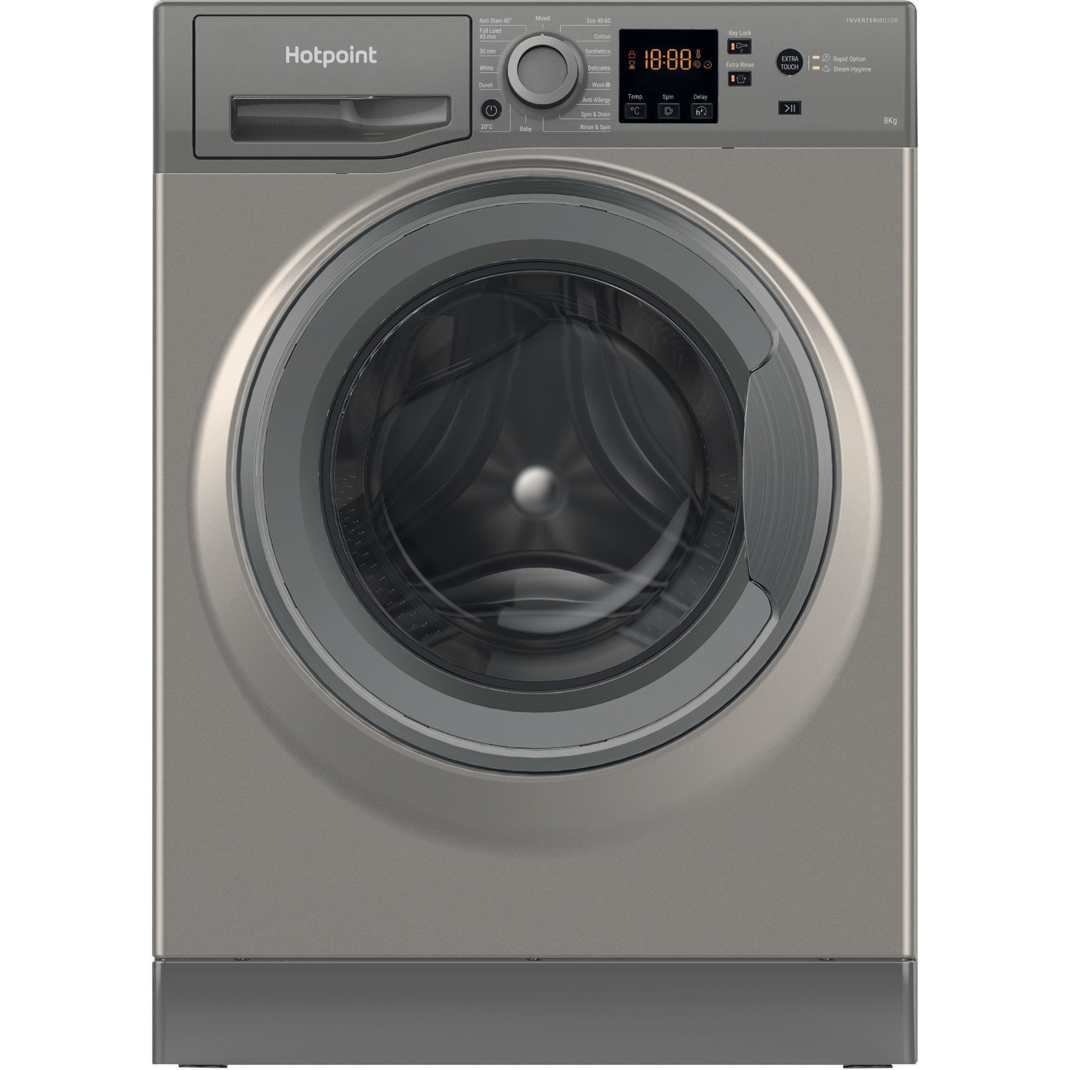 Hotpoint 8kg 1400rpm Freestanding Washing Machine - Graphite