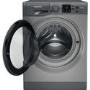 Refurbished Hotpoint NSWM845CGGUKN Freestanding 8KG 1400 Spin Washing Machine Graphite