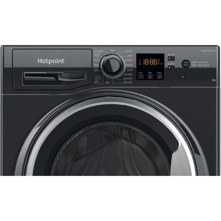 Hotpoint AntiStain 8kg 1400rpm Washing Machine - Black