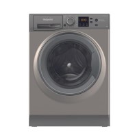 Refurbished Hotpoint AntiStain NSWM846GGUK Freestanding 8KG 1400 Spin Washing Machine Graphite
