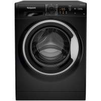 Refurbished Hotpoint NSWM863CBSUKN Freestanding 8KG 1600 Spin Washing Machine Black