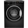 Refurbished Hotpoint NSWM863CBSUKN Freestanding 8KG 1600 Spin Washing Machine Black
