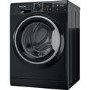 Refurbished Hotpoint NSWM945CBSUKN Freestanding 9KG 1400 Spin Washing Machine Black