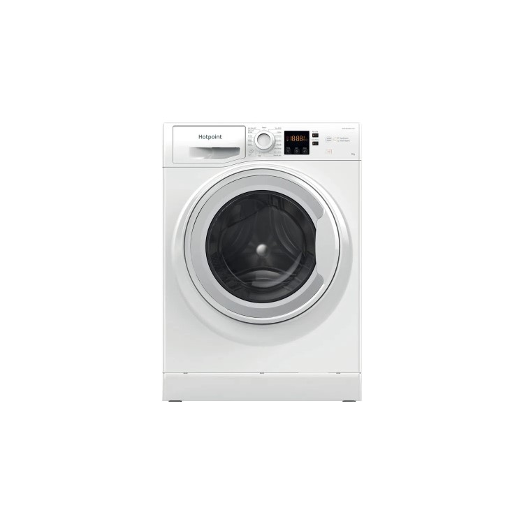 Refurbished Hotpoint Anti-stain NSWM945CWUKN Freestanding 9KG 1400 Spin Washing Machine White