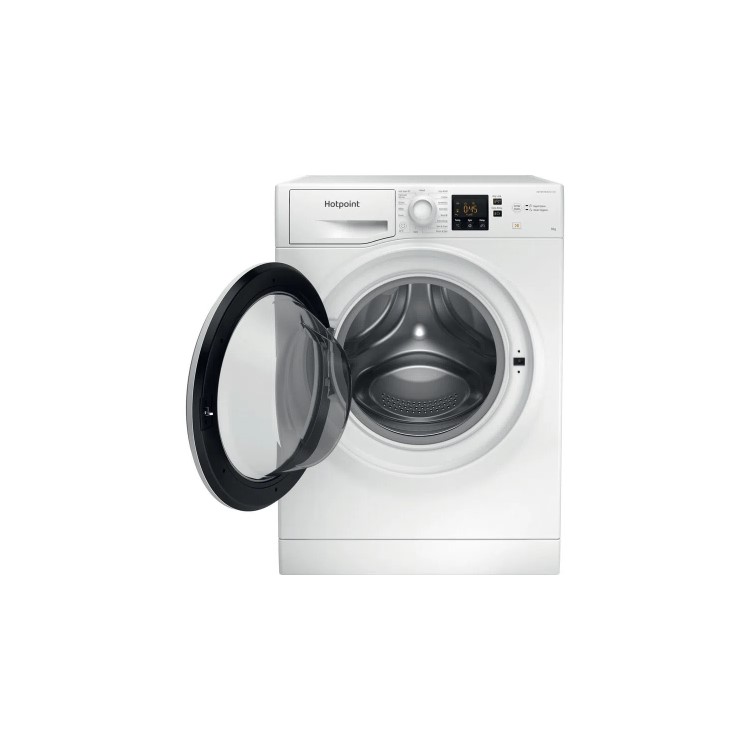 Refurbished Hotpoint Anti-stain NSWM945CWUKN Freestanding 9KG 1400 Spin Washing Machine White