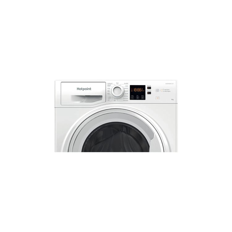 Refurbished Hotpoint Anti-stain NSWM945CWUKN Freestanding 9KG 1400 Spin Washing Machine White