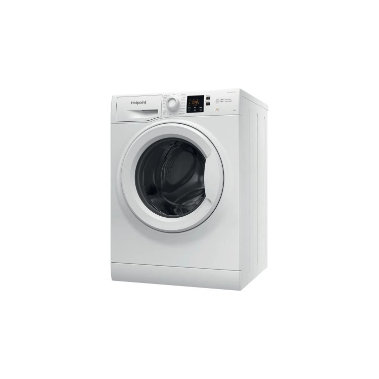 Refurbished Hotpoint Anti-stain NSWM945CWUKN Freestanding 9KG 1400 Spin Washing Machine White