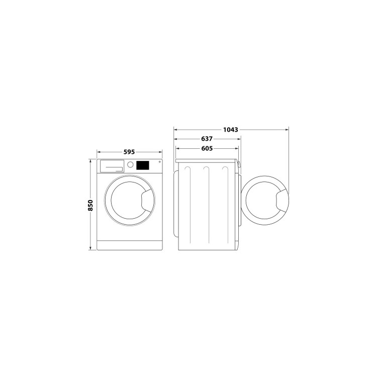 Refurbished Hotpoint Anti-stain NSWM945CWUKN Freestanding 9KG 1400 Spin Washing Machine White