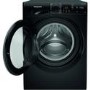 Refurbished Hotpoint NSWM965CBSUKN Freestanding 9KG 1600 Spin Washing Machine Black