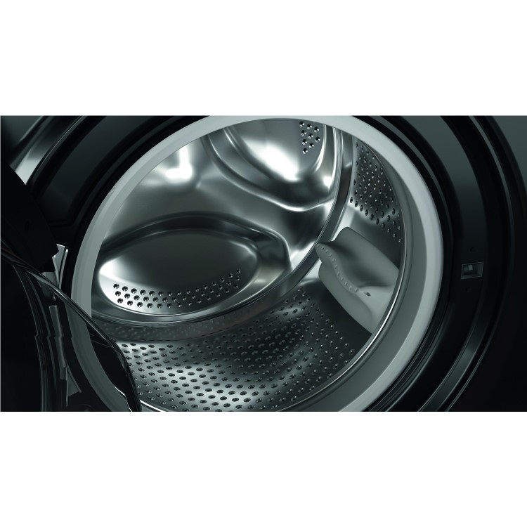Refurbished Hotpoint NSWM965CBSUKN Freestanding 9KG 1600 Spin Washing Machine Black