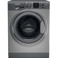 Refurbished Hotpoint NSWR963CGKUKN Freestanding 9KG 1600 Spin Washing Machine Graphite