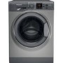 Refurbished Hotpoint NSWR963CGKUKN Freestanding 9KG 1600 Spin Washing Machine Graphite