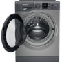 Refurbished Hotpoint NSWR963CGKUKN Freestanding 9KG 1600 Spin Washing Machine Graphite