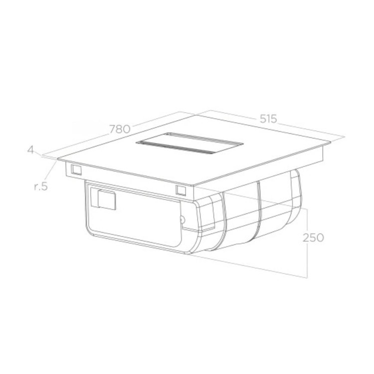 Elica NikolaTesla Alpha 78cm Induction Venting Hob