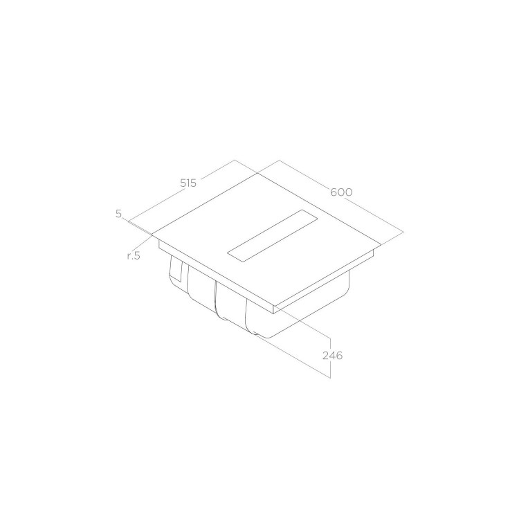 Refurbished Elica Nikola Tesla Fit NT-FIT-60 60cm Venting Induction Hob with Built In Extraction